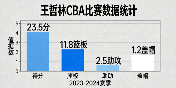CBA篮球运动员王哲林比赛数据统计图表